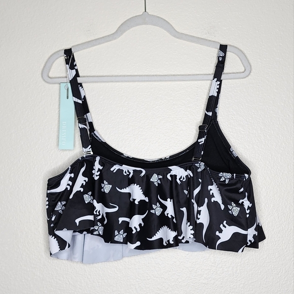 DRESSFO Black Dino Swim Top 12 - Picture 4 of 9